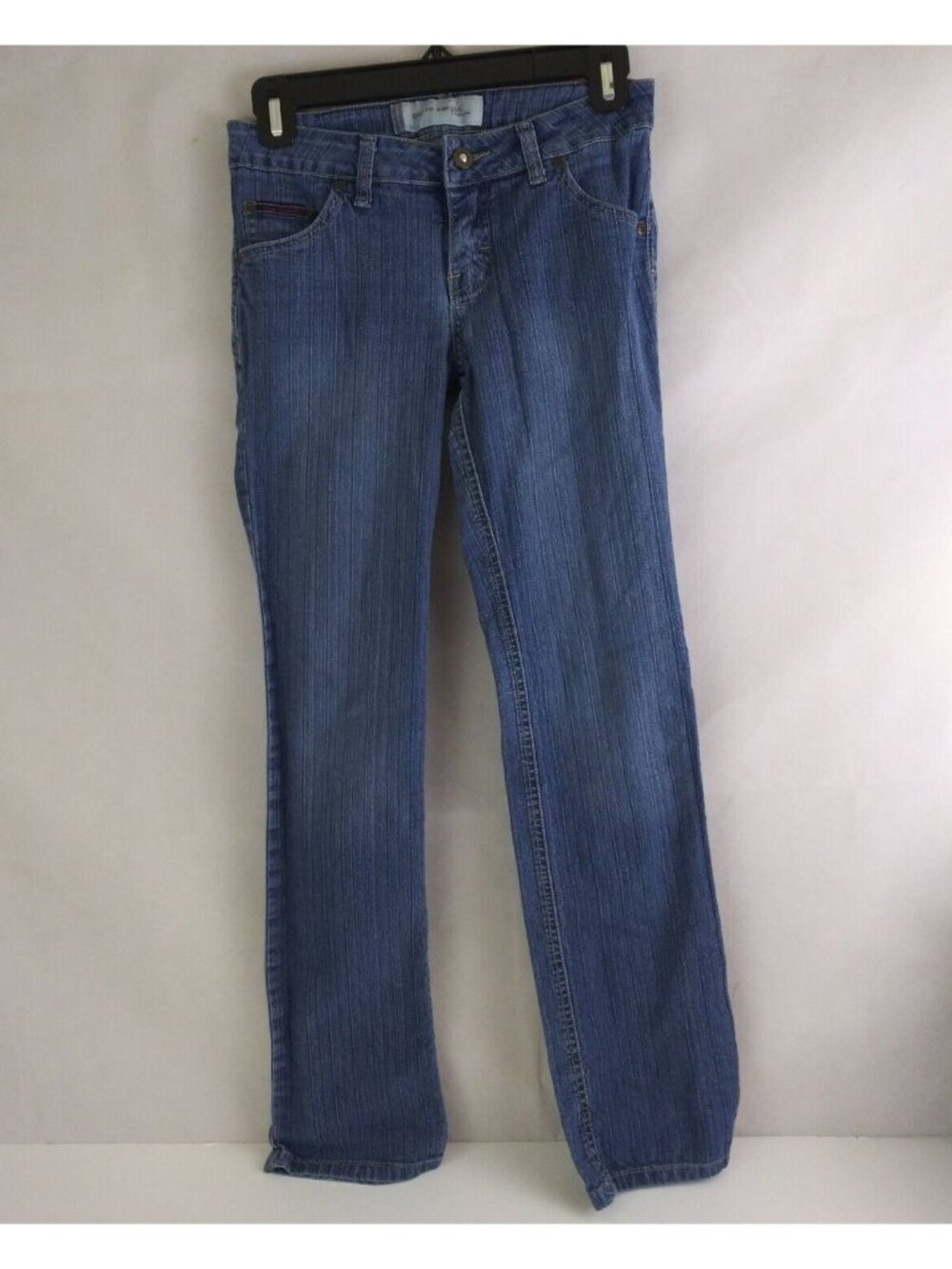 Pierre Cardin Women's Distressed Embroidered Straight Leg Jeans Size 5/6